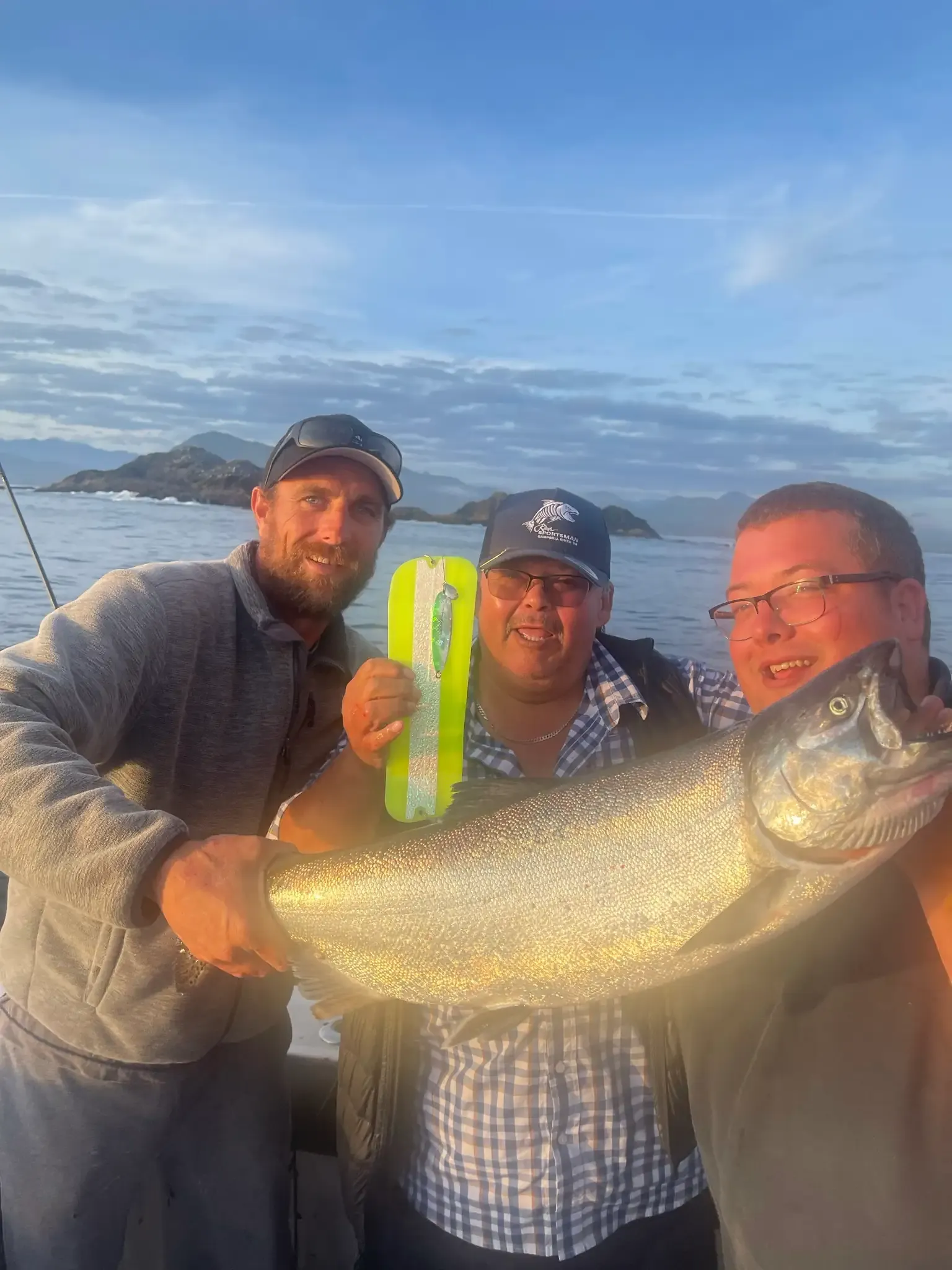 Anglers Group with Chinook Salmon