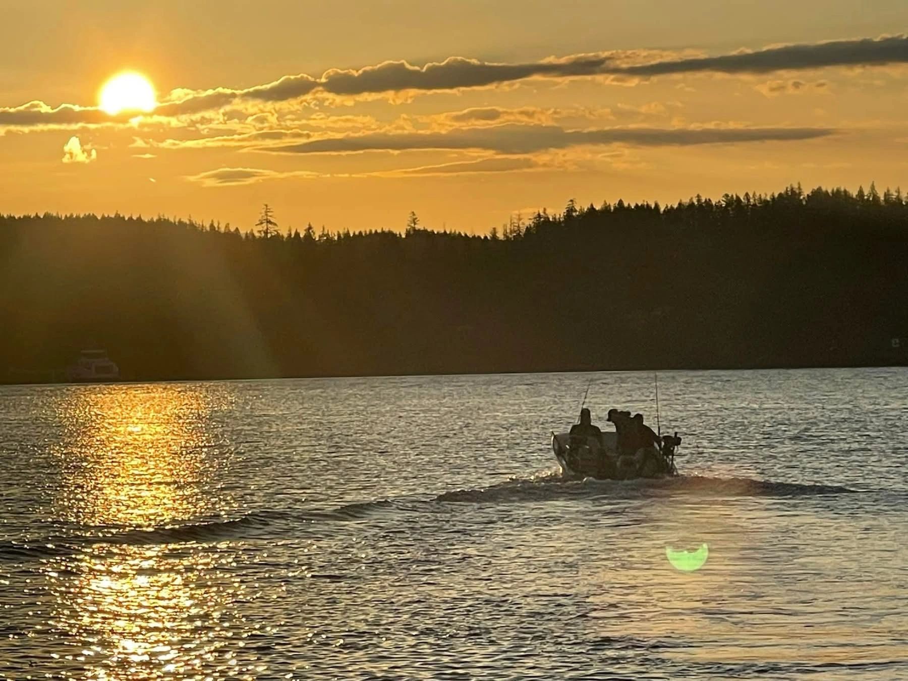 Golden hour fishing boat