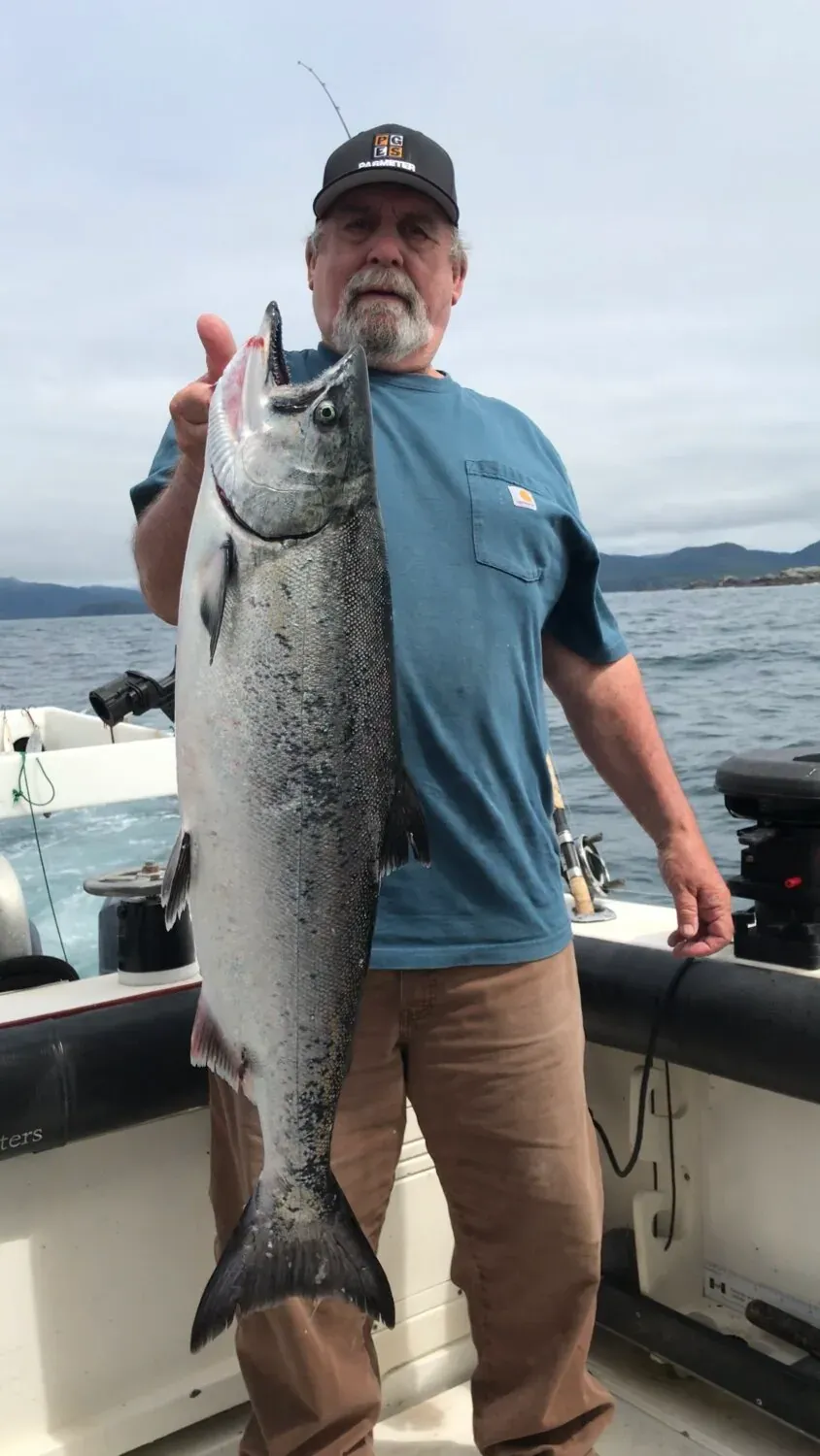 Senior Angler with Trophy Chinook