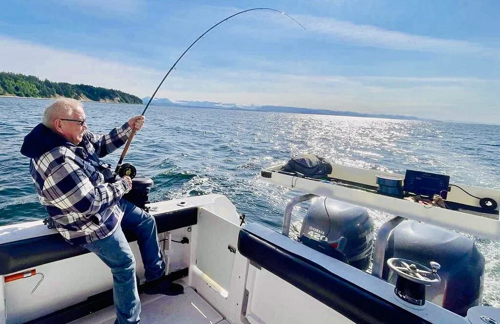 Salmon fishing in Campbell River